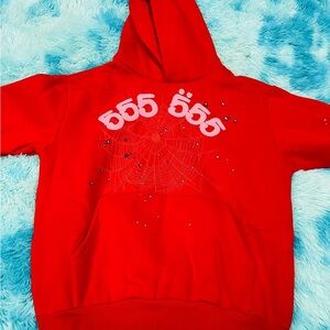 Red Graphic Spider Hoodie